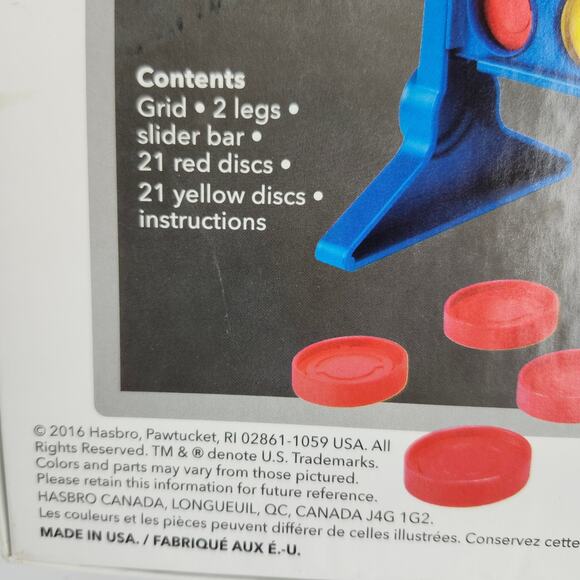 Hasbro Gaming Connect 4 Board Game A5640 Game Night 2016 Age 6+ Pre-Owned - Picture 3 of 13